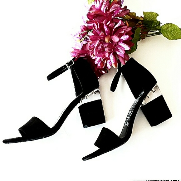 DV by Dolce Vita Shoes - JUST IN! NWOT Block Acrylic/Suede Heel Sandals